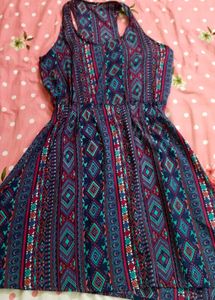 Patterned Racerback Dress