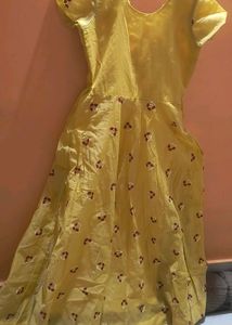 Elegant Yellow Ethnic Gown