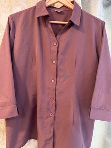 Mauve Button-Down Shirt, Bust- 34/32