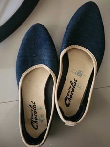 Blue Denim Flats