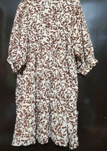 Brown🟤Floral Print Dress For Girl &amp; Woman Bust 44