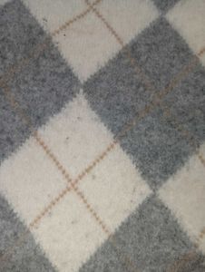 Argyle Pattern Cropped Sweater