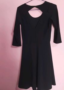 Navy Blue Fit &amp; Flare Dress
