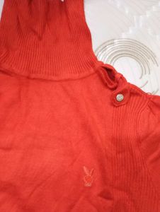 Vintage Playboy Orange Turtleneck Top