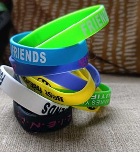 Colorful Silicone Wristbands pack of 10