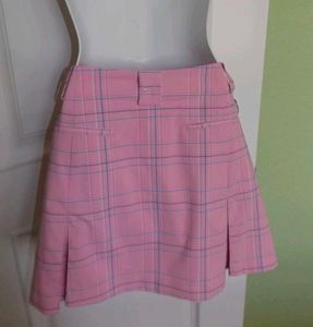 Nike Pink Plaid Mini Skirt