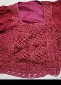 Maroon Crop Top