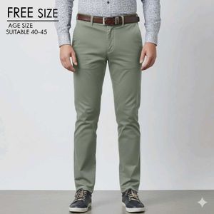 Olive Green Casual Trousers