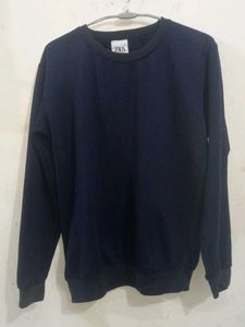 Zara Basic Navy Long Sleeve Top
