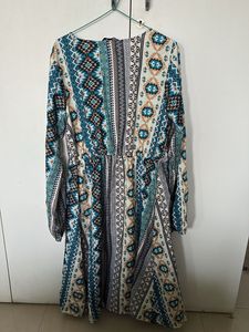 Patterned Midi Dress
