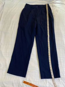 High rise Navy Blue Wide Leg Pants Waist 30