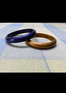 Purple Golden Bangle/Kada Set