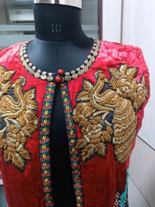 Velvet Embroidery Cape