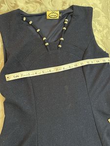 Navy Blue Embellished Dress