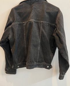 Vintage Washed Black Denim Jacket