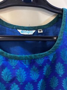 Blue Sleeveless Kurti