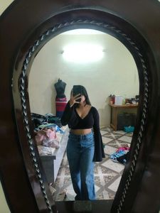 Black flared Sleeves Top