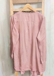 Blush Tie-Front shrug Free size
