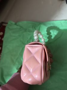 Pink Pearl Handle Bag
