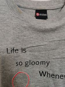 Grey colour Printed t-shirt
