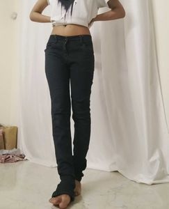 Dark Black Denim Jeans