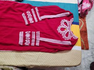 A Beautiful Dark Rani Colour Kurta