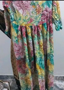 New Unused Padded Anarkali Mumtaz Gown 10m Flare