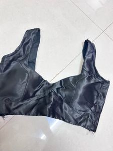 Sexy Black Sequins Saree With Readymade Blause