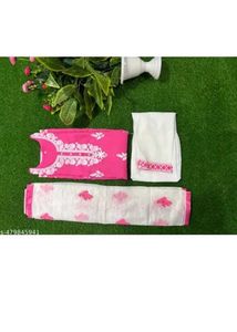 Pink Embroidered Kurti Set