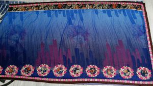 Elegant Blue &amp; Pink Embroidered Saree
