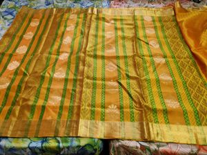 Yellow Striped Saree