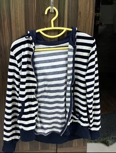 new nautica striped jacket never worn