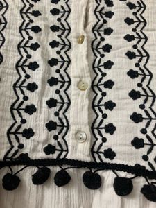 White Embroidered Top