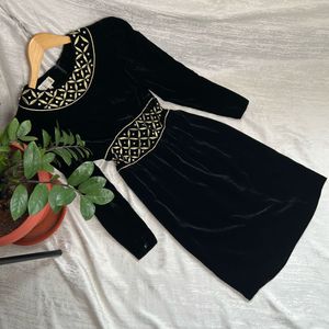🎉🎉SALE🎉🎉 Korean Rhinestone Velvet Dress