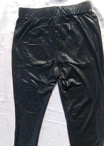 Brand New (Shein) 100% Leather Black Pant