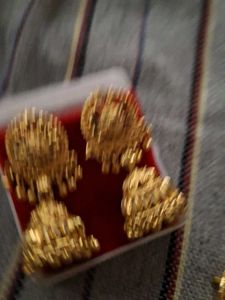 Gold Jhumka Earrings