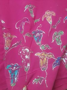 Pink Hand Paint Saree