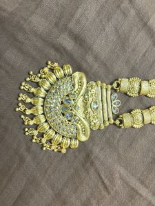 Elegant Temple style Golden Long Necklace