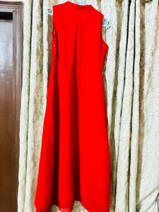 Red Sleeveless Maxi Dress