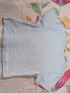 Cute Light Blue Lace Top