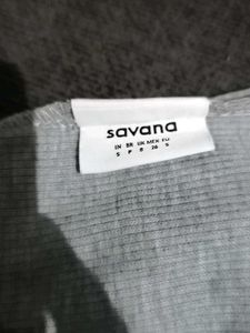 Gray Long Sleeve Crop Top