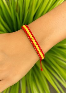 Red &amp; Yellow Braided Friendship Bracelet