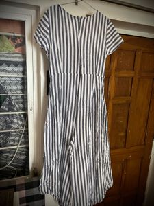 Monochrome Stripe Jumpsuit