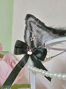 Kuromi Chain Cat Ears 🖤✨️