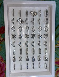 Rhinestone Rings Set