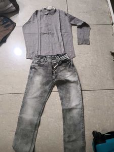 Combo of Denim jeans and shirt