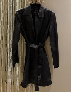 Vintage Genuine Leather Trench Coat