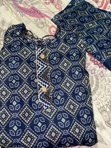 Navy Blue Indian Kurti Nd Pent Duppata