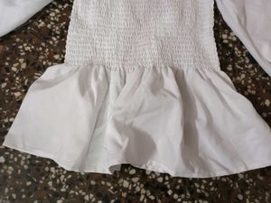 White Smocked Top