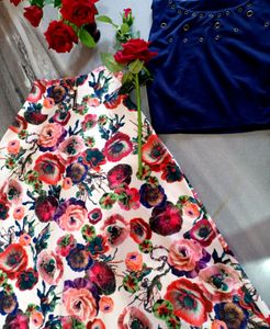 Price Drop⬇️Crop Top Long Skirt